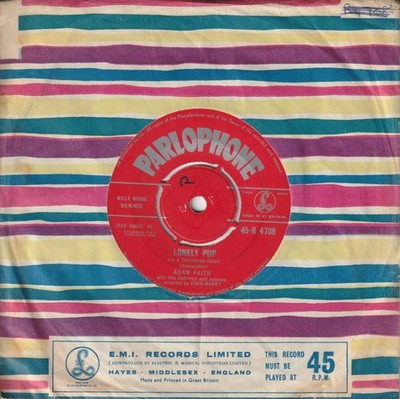Adam Faith - Lonely Pup (Parlophone 1960) 7'' Single