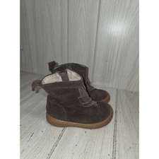 Livie  Luca Pepper Mocha Classic Boots Suede Leather Fringe Booties Size 5