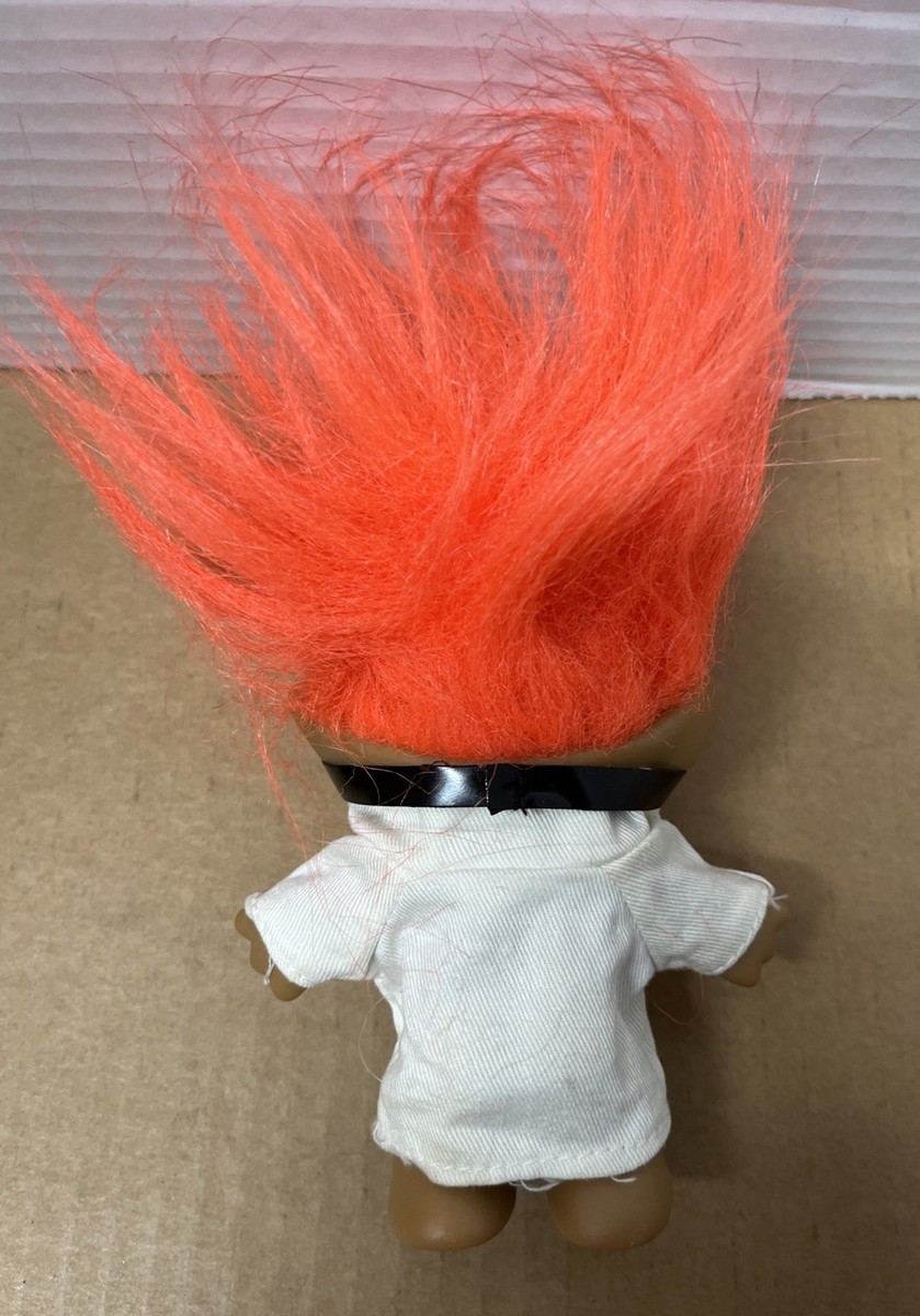 Vintage 90's Ace Novelty Treasure Troll Scientist Orange Hair