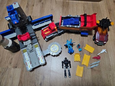 Transformers Optimus Micromaster G1 Pretender Motorvators Flame Rocket Base