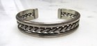 Vintage Sterling Silver Rope Design Cuff Bracelet ~ 6" ~ 29grams ~ 13-G951