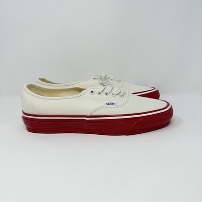 Mens Size 12 Vans Authentic Red White Lx 44 Skate Duck Canvas VN000EBNYF9