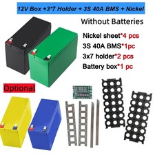 12V 3S 7P 40A Li-ion Battery Pack DIY Kit Case Holder for 18650 Power Wall lot