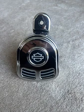GENUINE HARLEY DAVIDSON CHROME AND BLACK BAR SHIELD COMPETE HORN ASSEMBLY