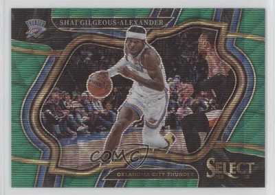 2022 Panini Select Courtside Green Wave Prizm 25/50 Shai Gilgeous-Alexander hs9