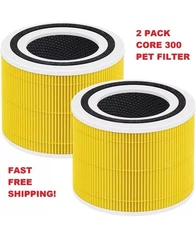 2 packs Core 300 Pet Care Replacement Filter for LEVOIT Core300-P Core 300s