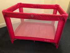 Red Kite Portable Pink Mesh Rectangle Play Pen Travel Cot with Carry Bag
