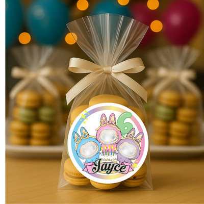 Cute Monster Personalized favor 3'' stickers - Set of 12 stickers Birthday Party