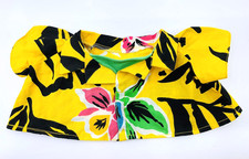 1987 Fisher Price Panda Puffalump Yellow Black Hawaiian Shirt Replacement Vtg