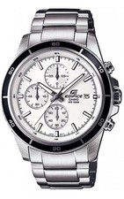 Casio Edifice Men's Chronograph White Dial Stainless Steel Watch EFR-526D-7A