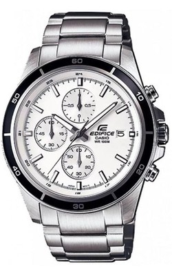Casio Edifice Men's Chronograph White Dial Stainless Steel Watch EFR-526D-7A