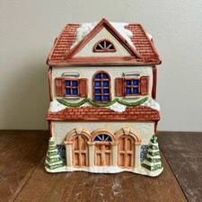 Starite Industries VINTAGE winter holiday decor house townhome cooke jar