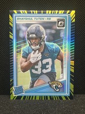 2025 Donruss Optic Bhayshul Tuten Rated Rookie Electricity Prizm 75/75 Jaguars