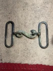 Civil War Era Serpent Motif Brass Belt Hook / Sword Hanger Link Buckle