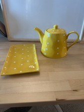 Maxwell Williams Yellow Polka Dot Tea Pot & T...