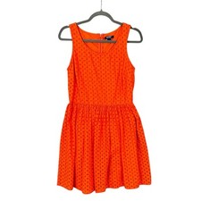 Old Navy Eyelet Fit and Flare Mini Dress Size 8 | Small | Orange Classic READ