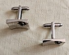 Vintage Sterling Silver Speidel U.S.A. Hematite Cufflinks — photo 2