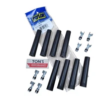 Taylor 46003 8 pack 180 Spark plug boot/terminal kit black 180 degree silicone
