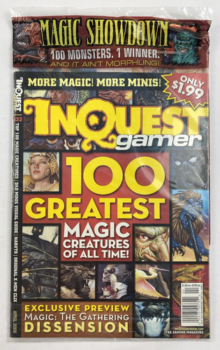 InQuest Gamer magazine #132–sealed polybag–2006–Naruto D&D Guide Magic ...