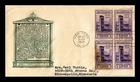 US COVER PRINTING 300TH ANNIVERSARY FDC SCOTT 857 BLOCK OF 4 OATH OF A FREE MAN