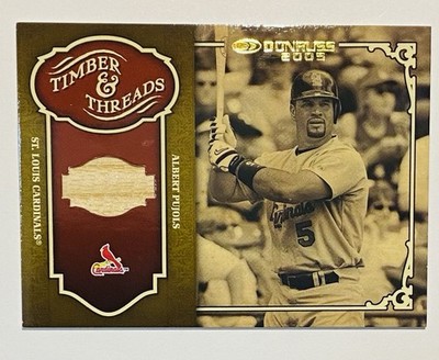 2005 DONRUSS TIMBER & THREADS GAME USED BAT ALBERT PUJOLS
