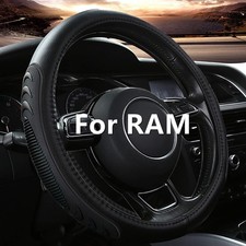 Leather Steering Wheel Cover 15.5-16" for Dodge Ram 1500 2500 3500 - Massage