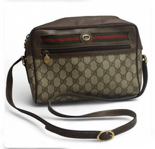GUCCI Web Sherry Line GG Supreme Shoulder Crossbody Bag PVC