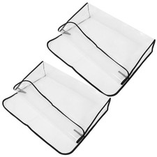 2 Pcs Chair Plastic Cover Clear Seat Protectors Barber Beauty Salon Protective