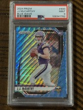 2024 Panini Prizm JJ McCarthy Blue Wave 69/230 (Nice) PSA 9