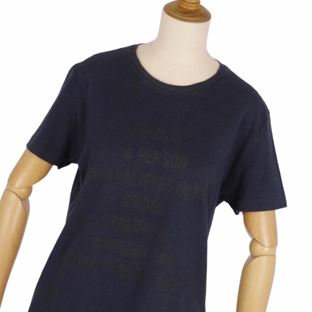 Dior Christian T-shirt Top Short Sleeve Cotton Womens S Navy Used MOLO-0 thumbnail 3
