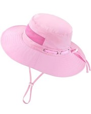Kids Toddler Sun Hat Summer Sun Hat UV Protection Adjustable 6-24 Months Pink