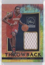 2015 Panini Select Throwback Memorabilia Tie-Dye Prizm 19/25 Thaddeus Young 00d2