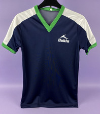 c1980s Bukta Navy Blue Sports Shirt V Neck Small Vintage Unused Sports Shop Find