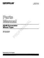 Caterpillar Cat 224B Excavator Wheel Type Parts Catalog Manual