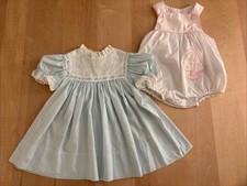 Vintage 70’s Baby Dress Size 18m And Bubble one-piece Size 6m Spring Summer