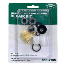 Prier Plastic/Brass Mansfield Style Wall Hydrant Service Kit to Fix Leaking 12 L