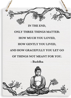 Inspirational Buddha Decor Buddha Life Quote Wall Art Wooden Hanging Sign 8X10 I