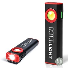 Flashlight, 1600 Lumens Mini Magnetic Flat EDC Flashlight with Clip, 3 Modes ...
