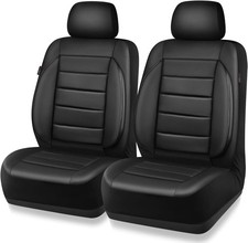 Faux Leather Car Seat Covers Front Seats Only, 3D Foam Support Car Seat Covers,