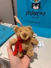 Jellycat Bartholomew Bear Decoration–Cute Plush Ornament Toy NWT+Dust Bag,Gift