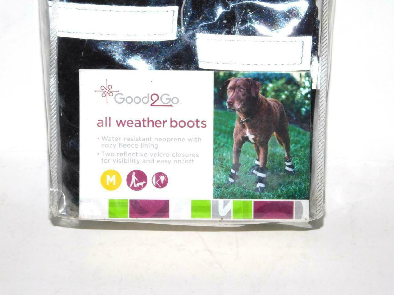 Good2GO Black AllWeather Dog Boots Medium eBay