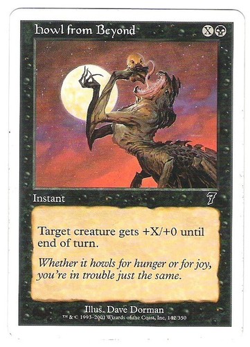 MTG Magic The Gathering Howl From Beyond 7th Edition Foil Nice