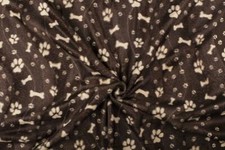Faux Fur Pony Skin Velboa Fabric Material - BROWN PAWS