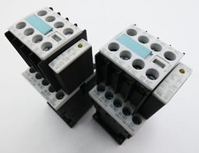 2x Siemens 3RH1140-1BB40 E:05 Auxiliary Contactor + 3RH1911-1GA04 E:05 + Varistor -used-