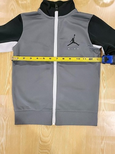 Jordan Jumpman Youth Medium 5-6 Yrs Black Gray And White Full Zip Jacket - Picture 6 of 7
