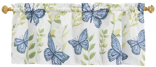 1 Fabric Printed Window Valance(18"x60")(no tiers)LAVENDER LUSTER BUTTERFLIES,LK - 第 1/7 張圖片