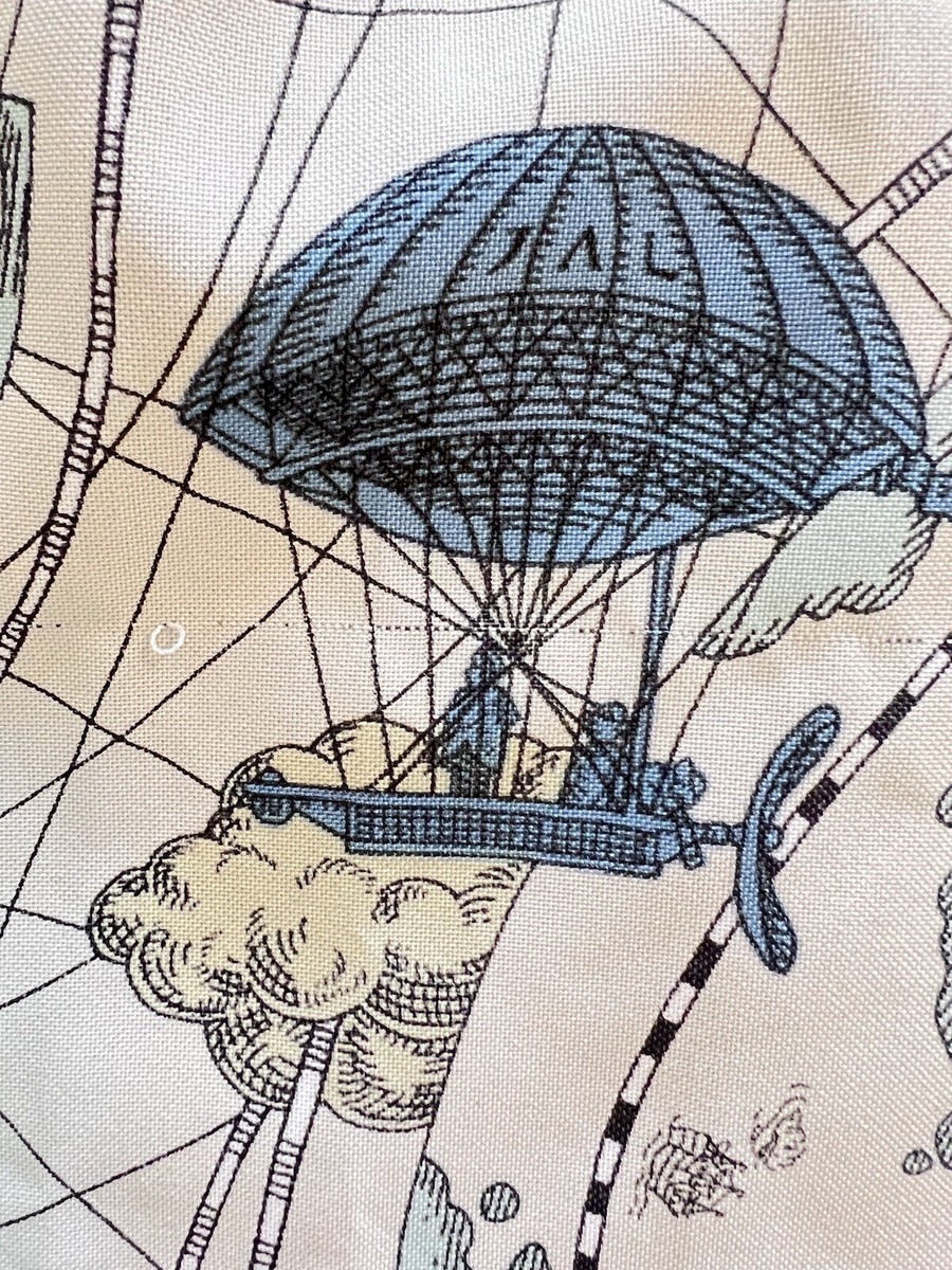 Vintage JAL Airlines Yoshie Inaba Apron Map Travel Print | eBay