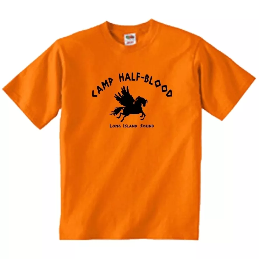  Camp Half Blood Shirt (Youth Small, Orange) : Handmade