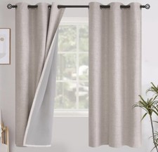 YoungsTex Blackout Curtains for Bedroom Thermal Insulated Room Dark 42 X 72 New