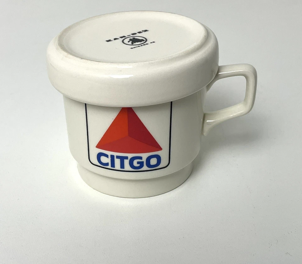 Vintage Citgo Cities Service Mug & Coaster Lid Oil & Gas Petroleum *READ* - Image 4 of 4